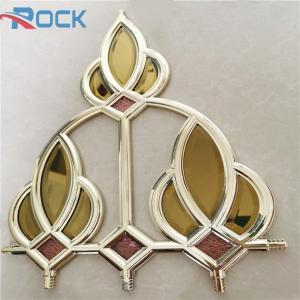 Wholesale Golden Mirror Glass Windows Georgian Bar Flower Electroplate from china suppliers