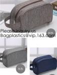 Cosmetic Toiletry Bag Mens Canvas Leather Travel Kit Wash Makeup Bag,organic