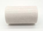 Polished White Marble Candle Holders Round Cylinder Durable Heat Resistant