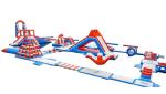 Hot Welding Inflatable Water Amusement Park , Blow Up Water Playground