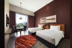 Hotel style apartment furniture Leather upholstered headboard king size bed and