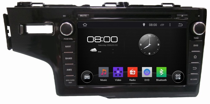 Ouchuangbo Car Stereo DVD radio for Honda Fit 2014 Android 4.4 GPS Sat Nav 3G Wifi Blueto