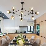 Industrial frosted glass pendant lights for Indoor home Living room Kitchen