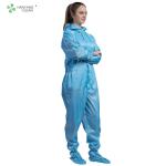Hooded cleanroom ESD coverall for the higher cleanroom of pharmaceutical