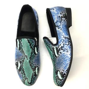 Wholesale Elegant Design Snakeskin Mens Loafers Wear Resistant Mens Leather Driving Shoes from china suppliers