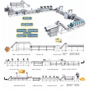 Buy cheap Automatic potato peeling washing and blanching potato chips making machine from wholesalers