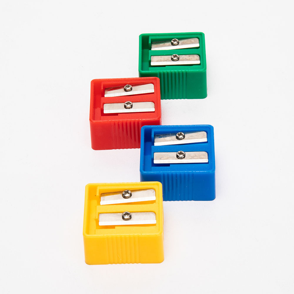 EN71 11.4mm Student Double Hole Sharpener Colorful