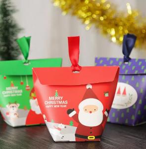 Wholesale 6*6*10cm Paper Christmas Gift Candy Box Santa Claus Printing from china suppliers