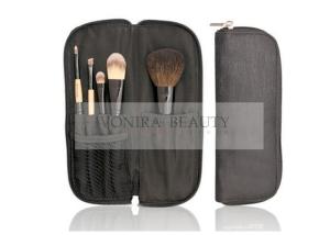 Wholesale Eco Friendly 5 Pcs Bamboo Handle Makeup Brush Travel Kit With Natural Hair from china suppliers