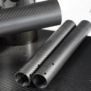 Wholesale 100% Customized Size Carbon Fiber Round Tubes Abrasion Resistant from china suppliers