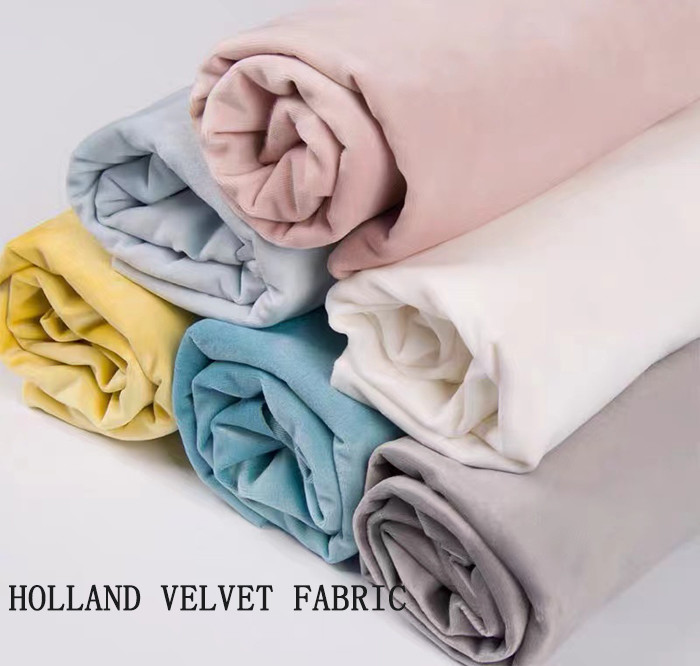 Holland Velvet Sofa Velvet Upholstery Fabric Plain Dyed 100% Polyester