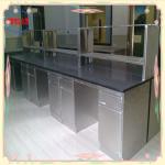 Silver Finish And Style Laboratory Bench With Stainless Steel Cabinet