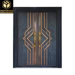 Fireproof Swig Left Aluminum Shop Front Doors Villa Solid Aluminium Front Doors