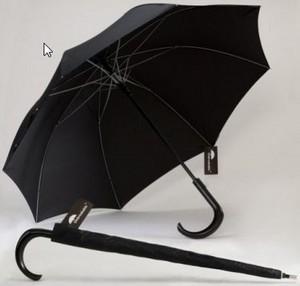 Wholesale Black Men's Walking Stick Umbrella , Large Black Umbrella Wooden Handle 14 Ribs from china suppliers