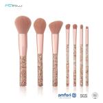 150mm 7pcs Gold Glitters Pigment Plastic Makeup Brushes