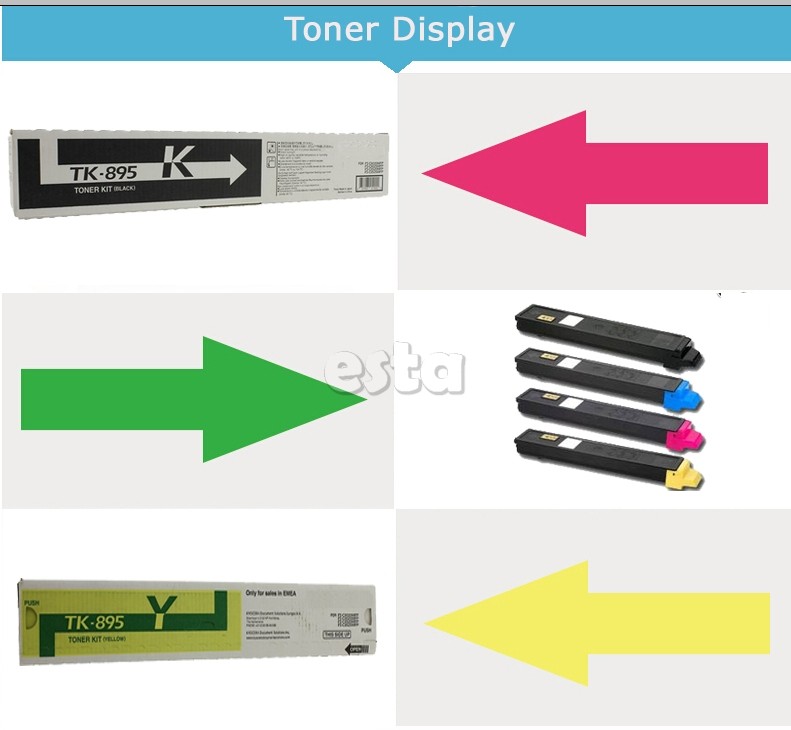 TK895 C / M / Y / K Laser Toner Cartridges FS - C 8020 - 8025 - 8520 - 8525