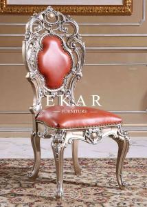 Wholesale Retro Leather and Fabric Luxury High Quality Solid Wood Dining Chair from china suppliers