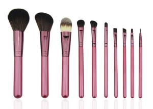Wholesale 10 Pcs Pink Nylon Hair Professional Makeup Brushes Set For Beginners from china suppliers