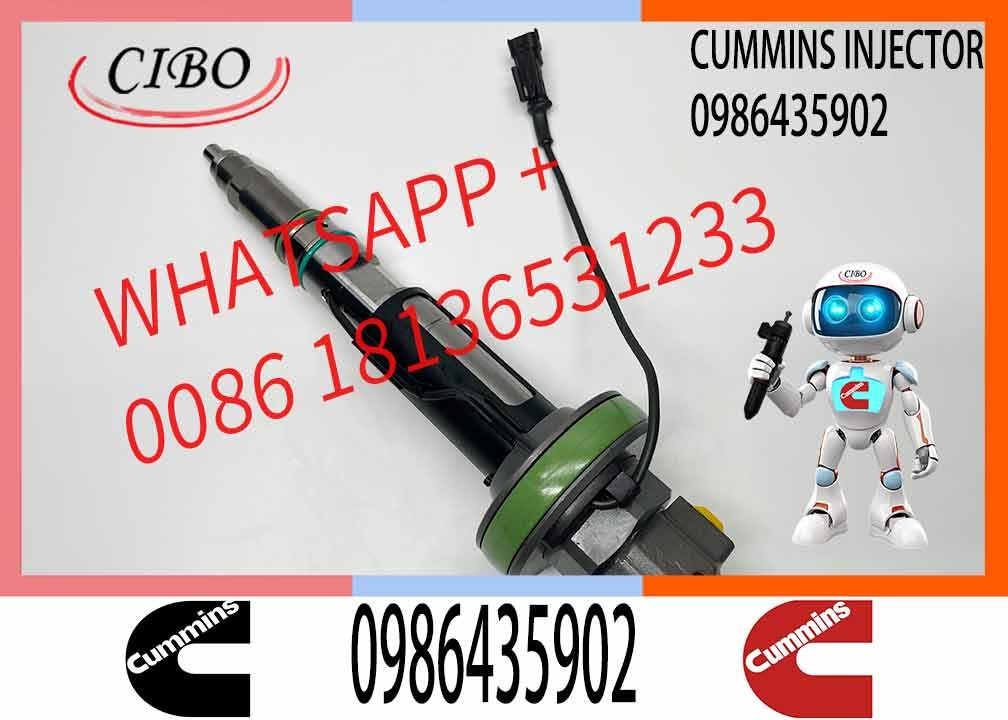 Common Rail Diesel Fuel Injector 0986435902 For Cummins QSK19 QSK38 QSK60