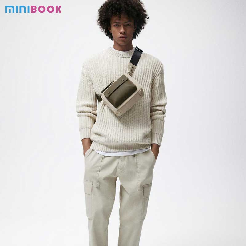 MINIBOOK Men's Multifunctional Waist Bag for Outdoor Activities and Travel PU Leather