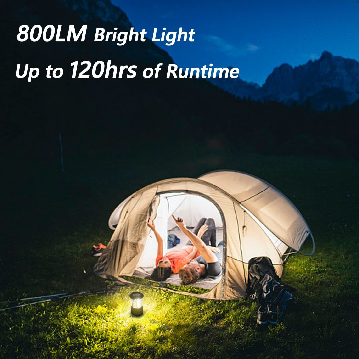 Camping Solar Handle Fan Lamp, Camping Lantern for Power Outages: 3000mAh Solar Rechargeable Lantern