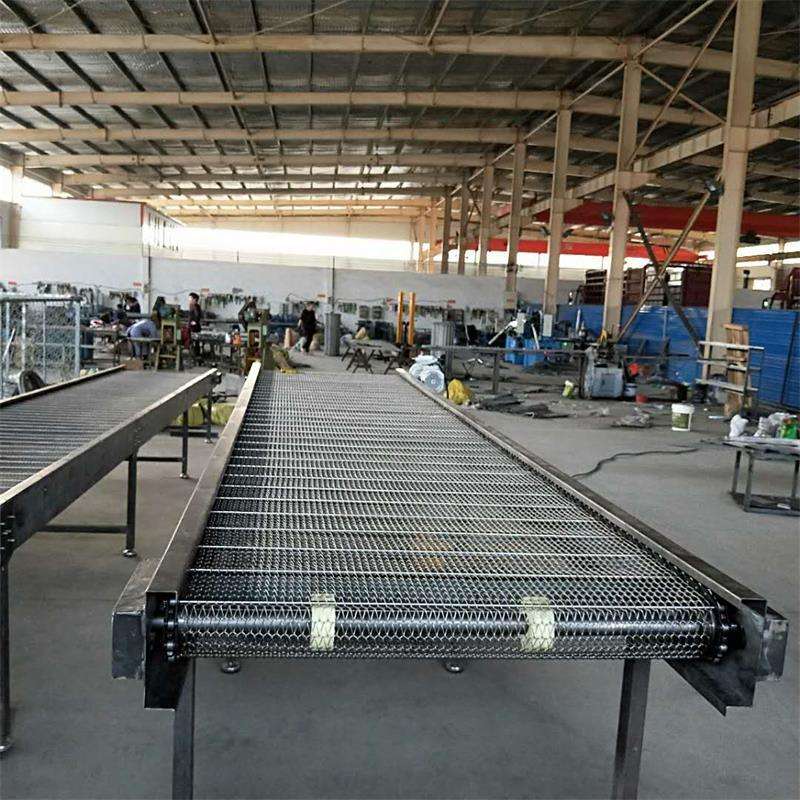 Scrap Slat Top Chain Mesh Conveyor Belt System for Manufacturing Plant