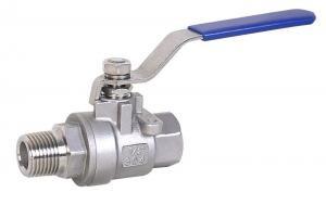 M X FEMALE Stainless Steel Ball Valve 1000WOG Handle With Lock 3 Piece Ball
