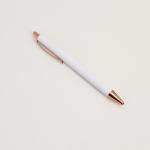 Press Type Business Office Pen Metal Ballpoint Pen With Spray Adhesive Process