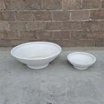 Bowl Shape Fiber Clay Flower Pot Small Size Bowl Planter Box For Indoor Outdoor