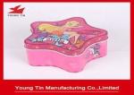 Christmas Star Shaped Candy Gift Tins , Personalized Packaging Tin container Box