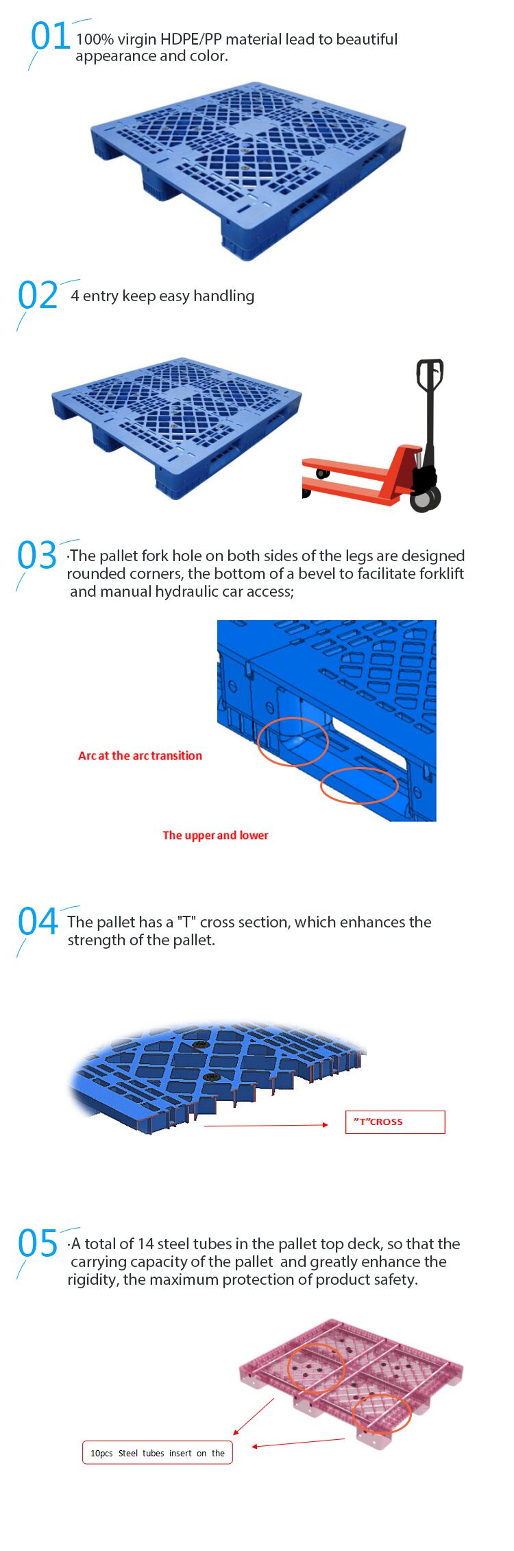 Plastic pallet heavy duty industry pallet plastic pallet prices