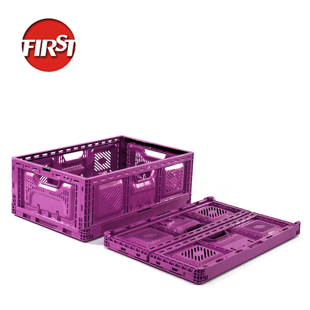 Stackable Plastic Folding Crates Supermarket Heavy Duty 23.6" X 15.7" X 9.0" 40L 32l