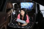 PU Leather Car Seat Travel Mattress , Car Rear Seat Mattress Butterfly Pattern