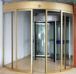 Round Automatic Curved Sliding Door , hotel auto sliding glass door