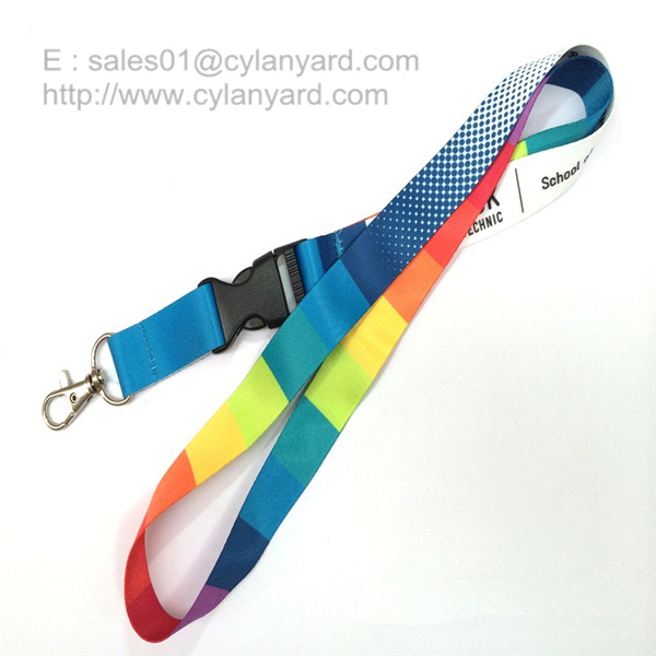 Custom sublimated full color lanyards