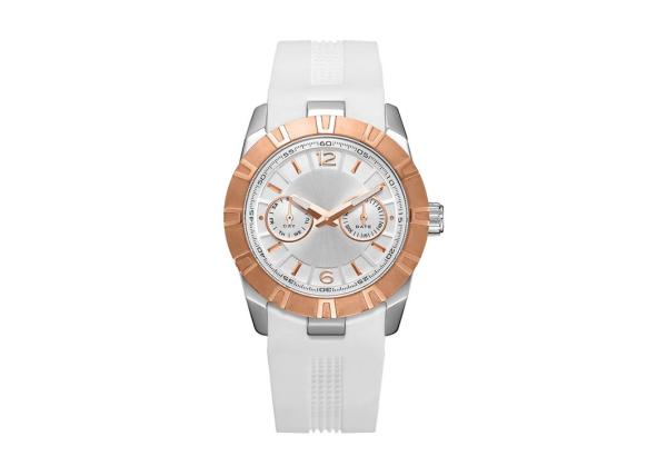 Mineral Glass Stainless Steel Ladies Watch High Strength Silicone Strap Custom