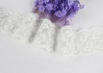 Off White Floral Net Embroidered Lace Trim For Girl's Sock 100 % Cotton