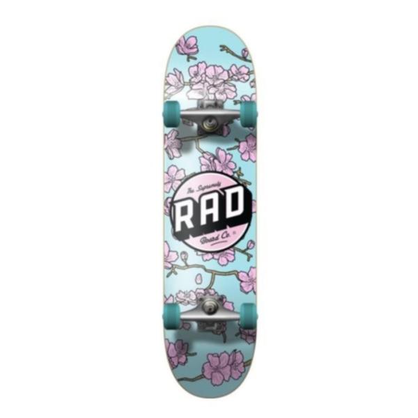 YOBANG OEM RAD Wheels Cherry Blossom Pink / Blue Complete Skateboard - 7.75" x