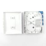 -Made Gray/White 4 Cores LC UPC Plastic Fiber Optic Faceplate Socket Panel for