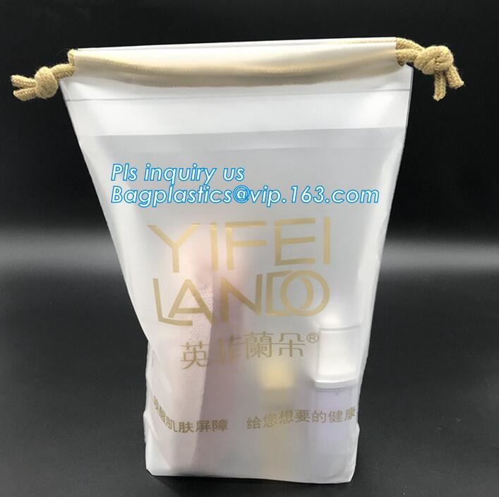 Biodegradable Eco-friendly cotton drawstring poly packaged bag for laundry used in hotel,Travel Carrying drawstring bags