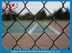 Low Carbon Steel Wire Chain Link Security Fence With Round Post