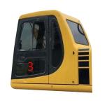 ISO Excavator Cabin KOMATSU Cab Glass Left Door Lower Position NO.3