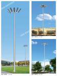 50M Cricket Ground galvanized painting 1000W LED high mast lamp steel pole with