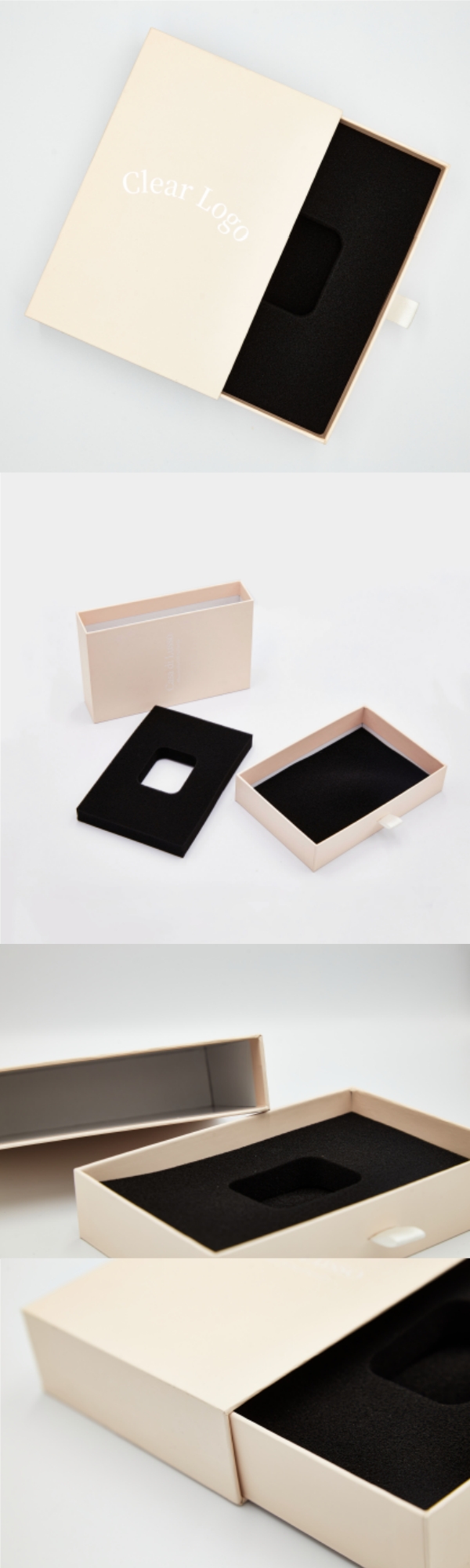 Phone Cover Cardboard Drawer Boxes , Custom EVA Foam Inner Tray Phone Case Box Packaging