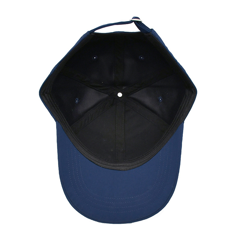 Blue 54cm 6 Panel Cotton Baseball Caps Unisex Adjustable Custom Logo