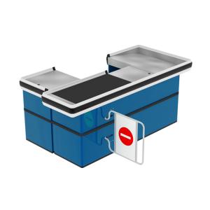 Wholesale Customizable Shopping Checkout Counter Store Checkout Counter With Stainless Steel Top from china suppliers