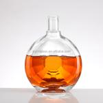 Base Material Super Flint Glass 750ml Empty Vodka Brandy Bottle for Beverage