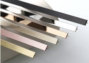 Wholesale Grooved Stainless Steel T Profile 2.44m , T8 Stainless Steel Decorative Trim from china suppliers