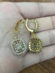 White CZ Earrings 925 Sterling Silver Classic Style For Engagement And Wedding