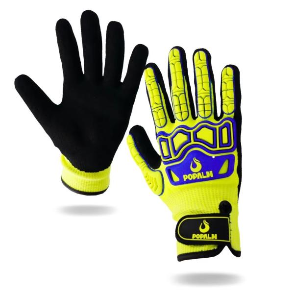 Impact Knuckle Protection Gloves Cut Level C Anti Cut Oil Industrial Mining